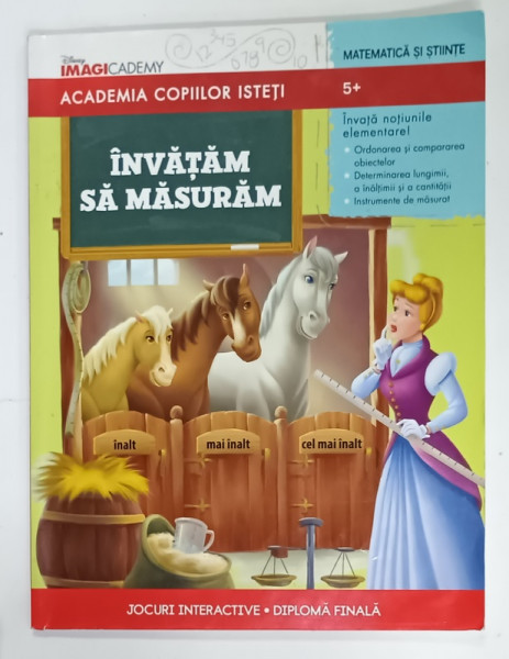 INVATAM SA MASURAM , ACADEMIA COPIILOR ISTETI , 5+ , 2015, PREZINTA SASE PAGINI  DESENATE CU MARKERUL *