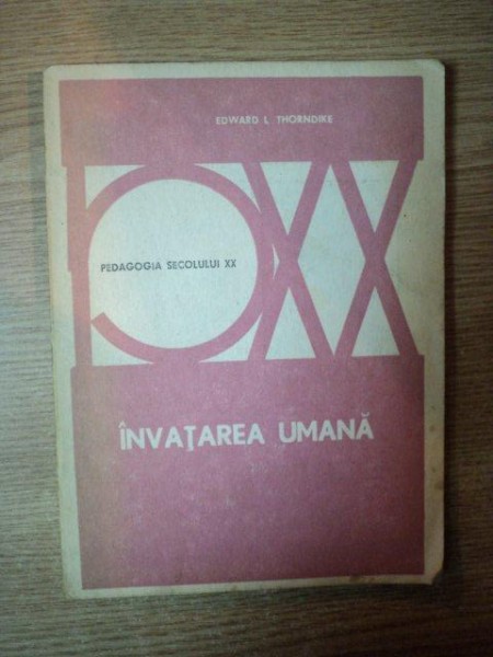 INVATAREA UMANA de EDWARD L. THORNDIKE , 1983