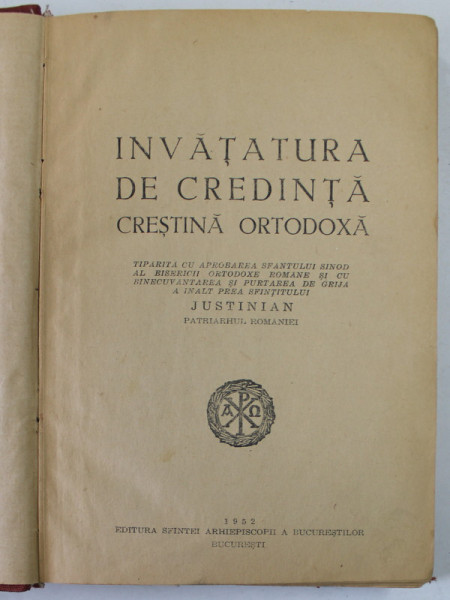 INVATATURA DE CREDINTA CRESTINA ORTODOXA , 1952