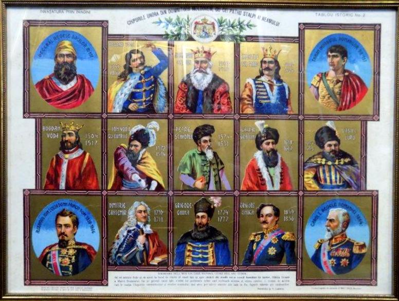 Invatatura prin imagini Chipurile unora din domnitorii Moldovei cu cei patru stalpi ai neamului
