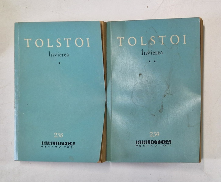 INVIEREA de TOLSTOI , VOLUMELE I - II , 1964 , * MICI DEFECTE