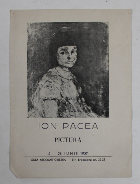 ION PACEA , PICTURA , PLIANT DE EXPOZITIE , 5-26 IUNIE , 1967