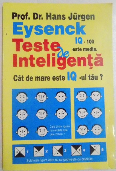 IQ , TESTE DE INTELIGENTA de HANS JURGEN EYSENCK , 1998
