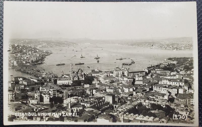 ISTANBUL , VEDERE AERIANA , CARTE POSTALA , INTERBELICA