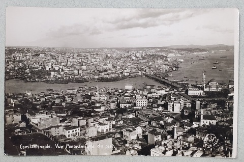 ISTANBUL , VEDERE PANORAMICA , CARTE POSTALA , INTERBELICA