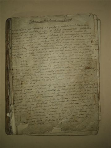 Istoria Arhitecturii Româneşti - Caiet manuscris nedatat