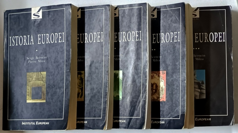 ISTORIA EUROPEI , VOLUMELE I - V de SERGE BERSTEIN si PIERRE MILZA , 1998 * PREZINTA URME DE UZURA * VEZI FOTO !