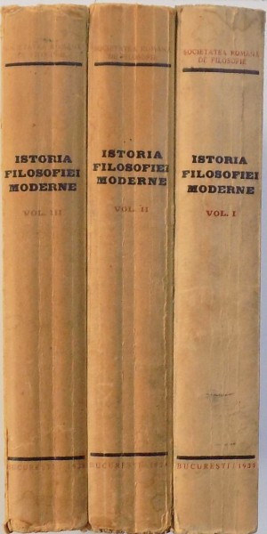 ISTORIA FILOSOFIEI MODERNE, VOL. I-III , 1938