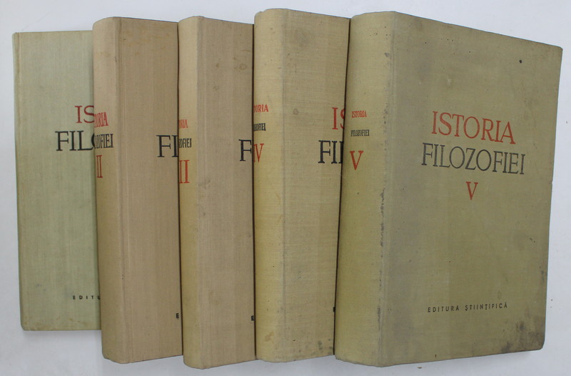 ISTORIA FILOZOFIEI de M. A. DINNIK sI O.V. TRAHTENBERG, 5 VOLUME, 1958 * MINIMA UZURA