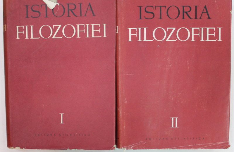 ISTORIA FILOZOFIEI de M.A. DINNIK ...O.V. TRAHTENBERG , VOLUMELE I - II , 1958- 1959