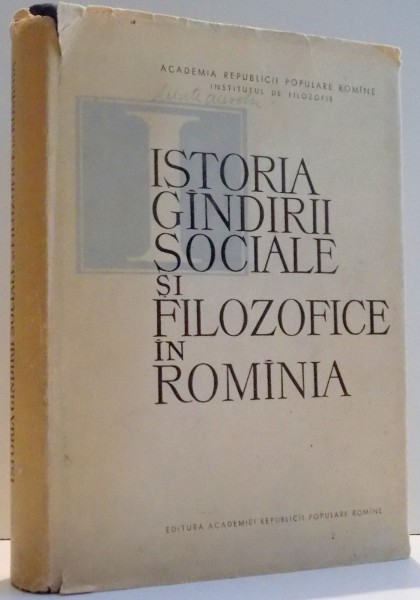 ISTORIA GANDIRII SOCIALE SI FILOZOFICE IN ROMANIA , 1964