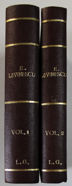 ISTORIA LITERATURII ROMANE CONTEMPORANE , VOLUMELE I - II de E. LOVINESCU , 1973 *EDITIE RELEGATA