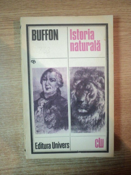 ISTORIA NATURALA de BUFFON , Bucuresti 1984