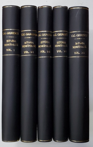ISTORIA ROMANILOR de CONSTANTIN C . GIURESCU , CINCI VOLUME , 1937  - 1946
