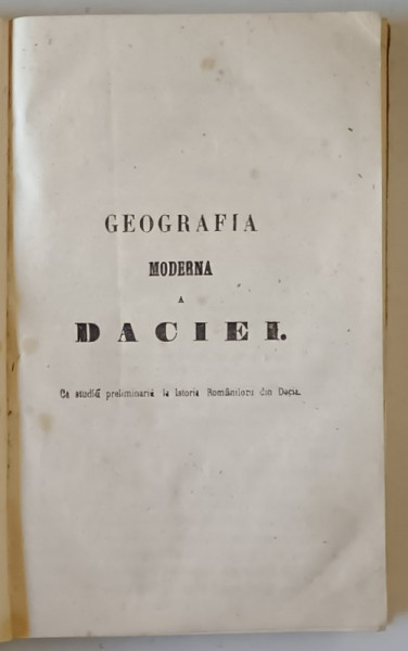 ISTORIA ROMANILORU DIN TIMPURILE CELE MAI VECHI PANA IN ZILELE NOASTRE de A. TREB. LAURIANU , 1873 *LIPSA PAGINA DE TITLU