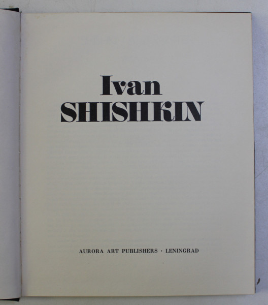 IVAN SHISHKIN , PAINTINGS GRAPHIC WORKS , 1986