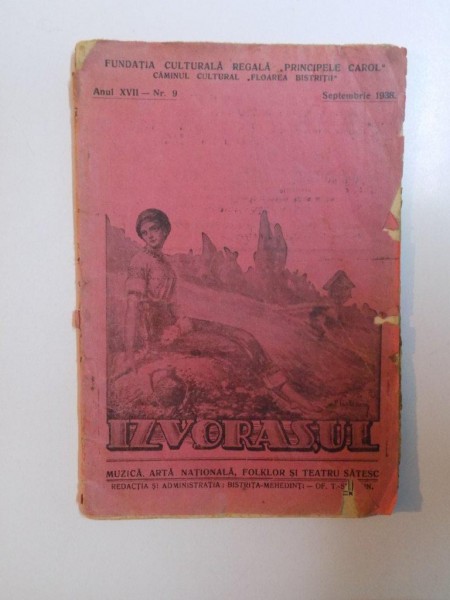 ''IZVORASUL'', ANUL XVII, NR. 9, SEPTEMBRIE 1938