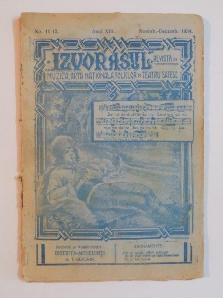 ''IZVORASUL'', NR. 11-12. ANUL XIII, NOV-DEC 1934