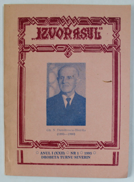 ' IZVORASUL ' , REVISTA DE FOLCLOR , ANUL I , NR. 1 , 1995