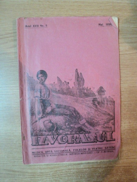 IZVORASUL , REVISTA DE MUZICA , ARTA NATIONALA SI FOLCLOR , ANUL XVII , NR. 5 , MAI 1938