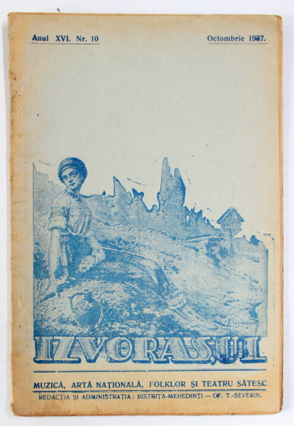 IZVORASUL, REVISTA DE MUZICA , ARTA NATIONALA SI FOLKLOR , NR. 10, 1937