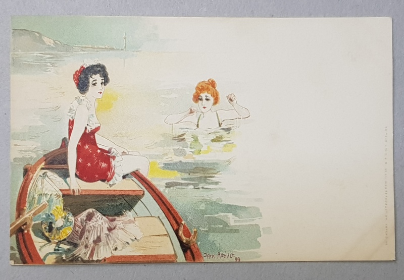 JACK ABEILLE , ACUARELA , CARTE POSTALA ILUSTRATA , CROMOLITOGRAFIE , CLASICA