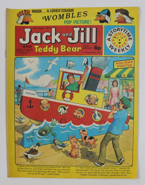 JACK AND JILL AND TEDDY BEAR , ` REVISTA CU BENZI DESENATE PENTRU COPII , 10 AUGUST , 1974