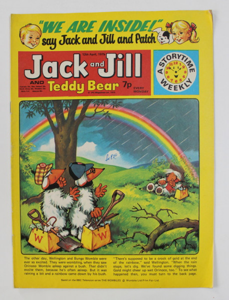 JACK AND JILL AND TEDDY BEAR , ` REVISTA CU BENZI DESENATE PENTRU COPII , 12 APRIL  , 1975