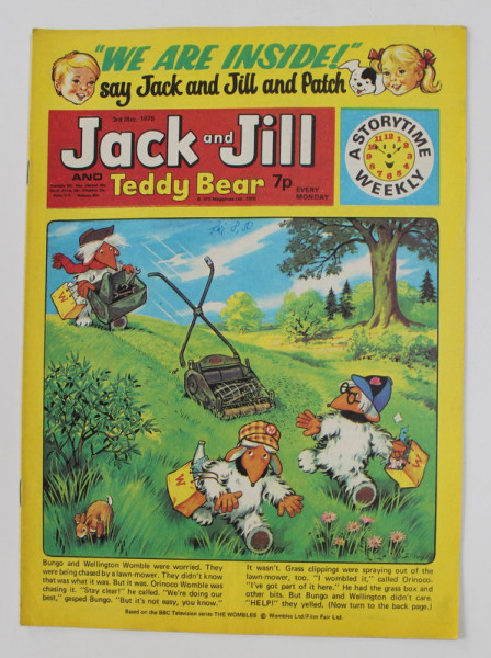 JACK AND JILL AND TEDDY BEAR , ` REVISTA CU BENZI DESENATE PENTRU COPII ,  3 MAY  , 1975