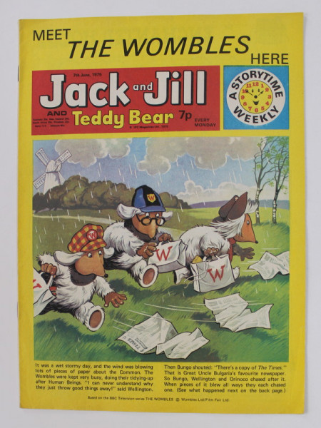 JACK AND JILL AND TEDDY BEAR , ` REVISTA CU BENZI DESENATE PENTRU COPII , 7 JUNE , 1975