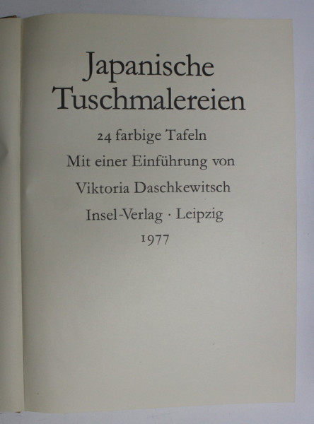 JAPANISCHE TUSCHMALEREIEN , 24 FARBIGE TAFELN , 1977