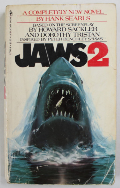 JAWS 2 , a novel by HANK SEARLS , 1978, PREZINTA URME DE INDOIRE SI DE UZURA