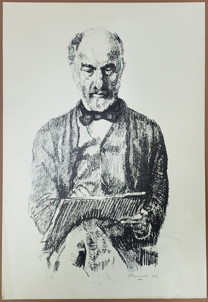 Jean Al. Steriadi (1880-1956) - Portretul pictorului Theodor Pallady, Litografie