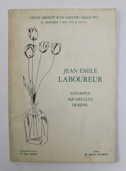 JEAN - EMILE LABOUREUR - ESTAMPES , AQUARELLES , DESSINS , VENTE DROUOT , 1979