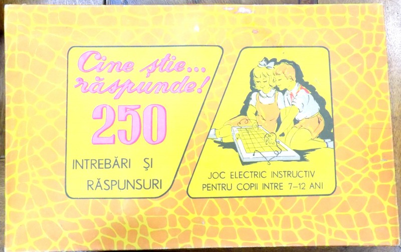 Joc electric instructiv pentru copii intre 7-12 ani , Cine stie...raspunde ! 250 intrebari si raspunsuri