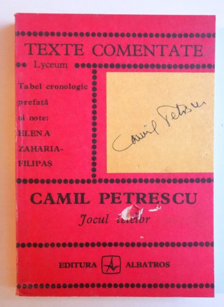 JOCUL IELELOR de CAMIL PETRESCU , 1978