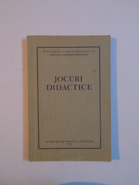 JOCURI DIDACTICE , 1954