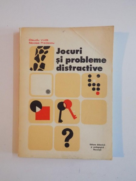 JOCURI SI PROBLEME DISTRACTIVE de CLAUDIU VODA , NICOLAE PREDESCU 1977