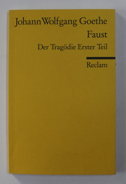 JOHANN WOLFGANG GOETHE - FAUST - DER TRAGODIE ERSTER TEIL , 2000