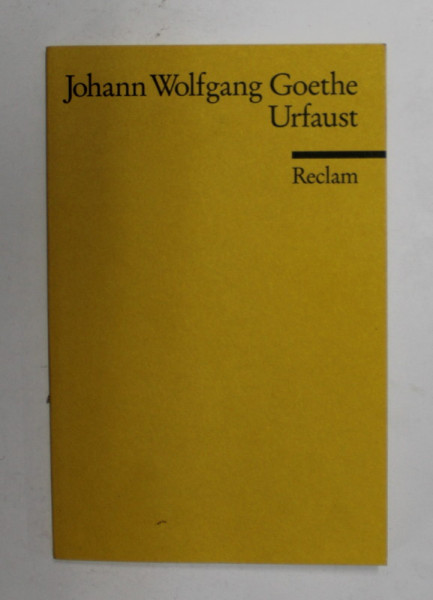 JOHANN WOLFGANG GOETHE - URFAUST , 1987