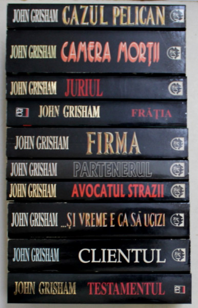 JOHN GRISHAM , SET DE 10 ROMANE , EDITURA RAO