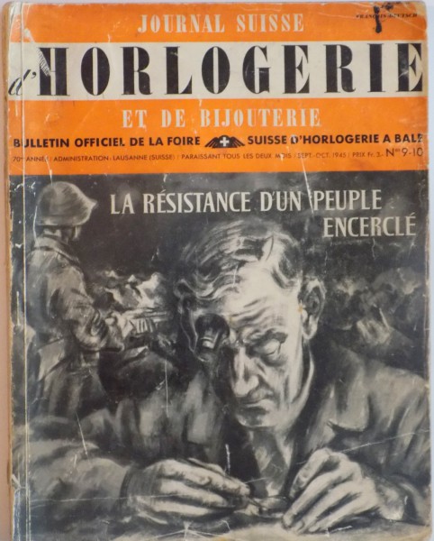 JOURNAL SUISSE D`HORLOGERIE ET DE BIJOUTERIE, NR. 9-10, SEPTEMBRIE - OCTOMBRIE 1945