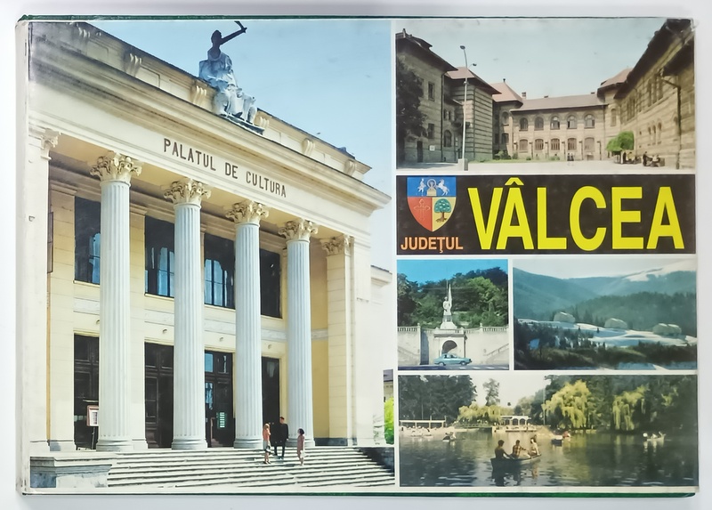 JUDETUL VALCEA , ALBUM DE PREZENTARE , TEXT IN ROMANA , FRANCEZA , GERMANA , ENGLEZA , ANII '90 , DEDICATIE *