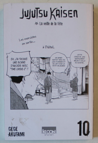 JUJUTSU KAISEN , NO. 10 , LA VEILLE DE LA TETE par GEGE AKUTAMI , 2022, BENZI DESENATE *