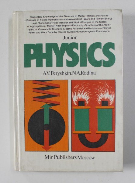 JUNIOR PHYSICS by A.V. PERYSHKIN , N.A RODINA , 1985