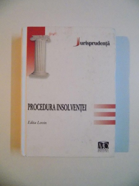 JURISPRUDENTA , PROCEDURA INSOLVENTEI de EDITA LOVIN , 2008