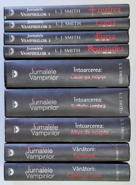 JURNALELE VAMPIRILOR , VOLUMELE I - IX de L. J . SMITH , 2010 - 2014 *EDITIE CARTONATA