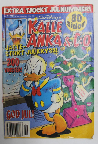 KALLE , ANKA et CO. , NR. 51 / 52  , BENZI DESENATE , TEXT IN LIMBA SUEDEZA ,  DEC . 1995