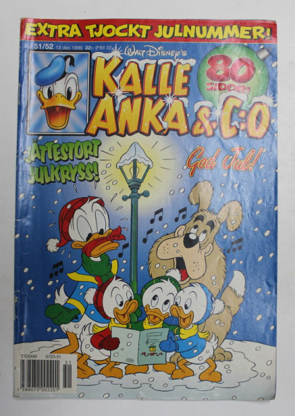 KALLE , ANKA et CO. , NR. 51 / 52  , BENZI DESENATE , TEXT IN LIMBA SUEDEZA ,  DEC . 1996