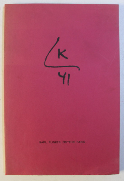 KANDINSKY , CARNET DE DESSINS 1941 , texte de GAETAN PICON , 1971